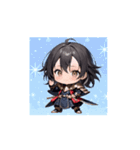 ちび戦士のかわいいアクションスタンプ（個別スタンプ：7）