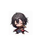 ちび戦士のかわいいアクションスタンプ（個別スタンプ：9）
