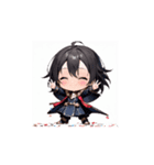 ちび戦士のかわいいアクションスタンプ（個別スタンプ：11）