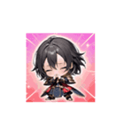 ちび戦士のかわいいアクションスタンプ（個別スタンプ：14）