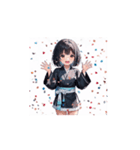 黒衣ガールの季節アニメスタンプ（個別スタンプ：11）