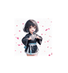 黒衣ガールの季節アニメスタンプ（個別スタンプ：14）
