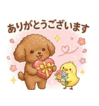 ずっと使える挨拶♡トイプードル（個別スタンプ：2）