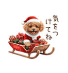やさしいサンタトイプードルのクリスマス（個別スタンプ：9）