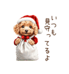 やさしいサンタトイプードルのクリスマス（個別スタンプ：24）