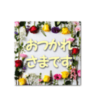 華やかフラワー♥気遣いや挨拶スタンプ（個別スタンプ：3）