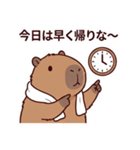 可愛いカピバラ先輩の癒し気遣いスタンプ（個別スタンプ：14）