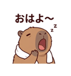 可愛いカピバラ先輩の癒し気遣いスタンプ（個別スタンプ：35）