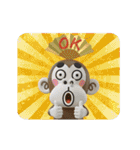 イラッとお猿さんの冬3D（個別スタンプ：1）