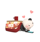 【冬】パンダタオル【丁寧】（個別スタンプ：8）