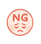 1年中使える♪プリチー赤はんこのスタンプ（個別スタンプ：6）