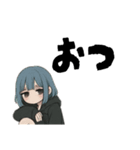 引きこもり黒パーカーサブカルちゃん（個別スタンプ：2）