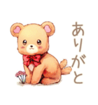 やさしいくまの冬ほっこり便り（個別スタンプ：3）