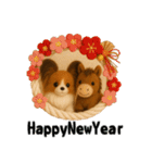 午年パピヨンの冬＆年末年始スタンプ（個別スタンプ：8）