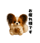 午年パピヨンの冬＆年末年始スタンプ（個別スタンプ：24）