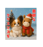 午年パピヨンの冬＆年末年始スタンプ（個別スタンプ：26）