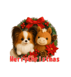 午年パピヨンの冬＆年末年始スタンプ（個別スタンプ：27）