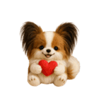 午年パピヨンの冬＆年末年始スタンプ（個別スタンプ：40）