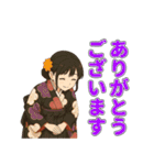 着物女子スタンプ(正月/成人式/卒業/浴衣)（個別スタンプ：15）