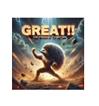 最強ハリネズミ – 無敵の針戦士（個別スタンプ：19）