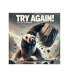 最強パンダ — 覚醒モード（個別スタンプ：18）