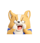 動く 3D猛コーギー silent（個別スタンプ：23）