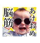 サングラスしたベイビーのお正月 再販（個別スタンプ：16）