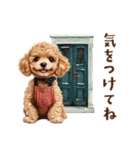 母♡トイプードルの冬の気づかい（個別スタンプ：13）
