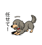 名前入りダックスロングイザベラタン（個別スタンプ：15）