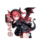 暴れたくてウズウズ！ドラゴン娘ちゃん（個別スタンプ：1）