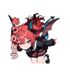 暴れたくてウズウズ！ドラゴン娘ちゃん（個別スタンプ：4）