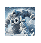 雪塊武神スノーマン（個別スタンプ：12）