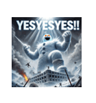 雪塊武神スノーマン（個別スタンプ：40）