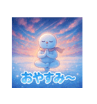 スノーマン瞑想タイム（個別スタンプ：20）