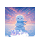 スノーマン瞑想タイム（個別スタンプ：22）