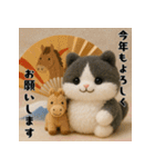 午年ハチワレ猫の冬＆年末年始スタンプ（個別スタンプ：6）