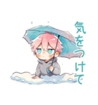 ジト目パーカーくんの冬（個別スタンプ：24）