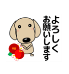 優しい気づかい ダックスフンド-犬好き 冬（個別スタンプ：17）