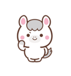 文字なし1♪まんまる白ウマさん（個別スタンプ：2）