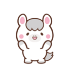 文字なし1♪まんまる白ウマさん（個別スタンプ：3）