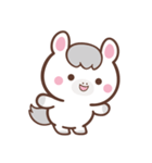 文字なし1♪まんまる白ウマさん（個別スタンプ：6）