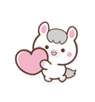 文字なし1♪まんまる白ウマさん（個別スタンプ：7）