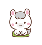 文字なし1♪まんまる白ウマさん（個別スタンプ：8）