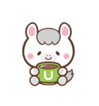 文字なし1♪まんまる白ウマさん（個別スタンプ：9）