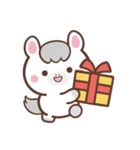文字なし1♪まんまる白ウマさん（個別スタンプ：13）