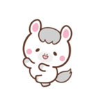 文字なし1♪まんまる白ウマさん（個別スタンプ：15）