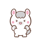 文字なし1♪まんまる白ウマさん（個別スタンプ：16）