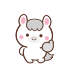 文字なし1♪まんまる白ウマさん（個別スタンプ：17）
