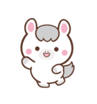 文字なし1♪まんまる白ウマさん（個別スタンプ：19）