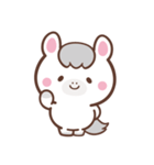 文字なし1♪まんまる白ウマさん（個別スタンプ：22）